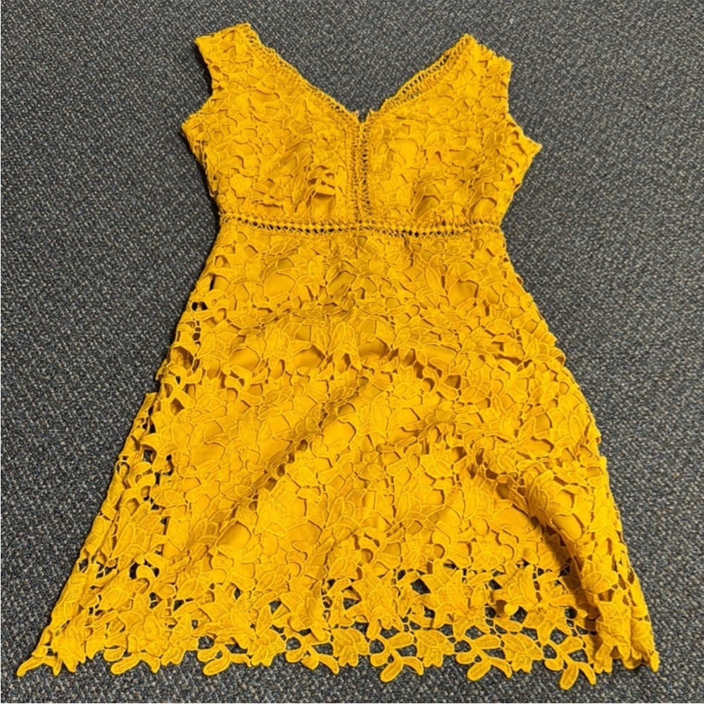 Sunshine Lace Mini Dress